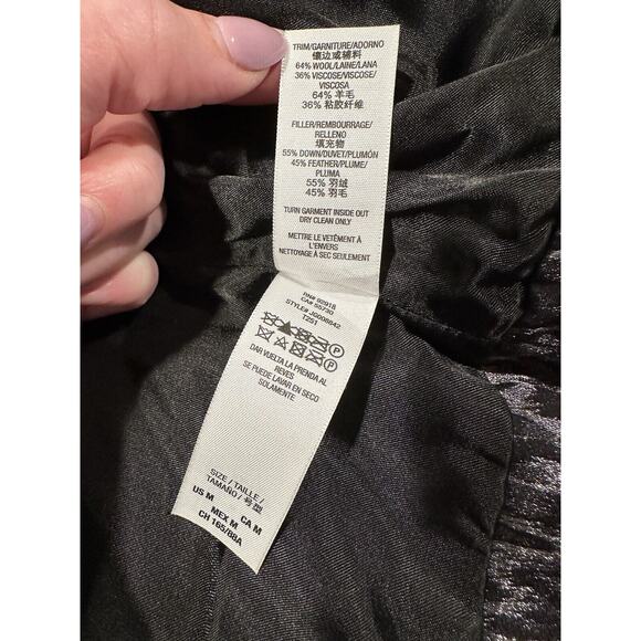 JUICY COUTURE WOMENS BLACK MEDIUM METALLIC LEOPARD PUFFER VEST ORG. $218 - Picture 13 of 13